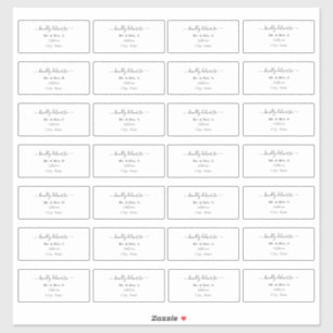 Sticker Transparent Calligraphy do-it-yourself Adresse de