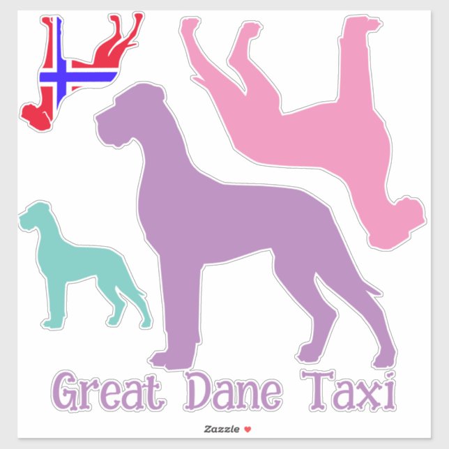 Sticker transparent en silhouette de Grande Danse (Feuille)