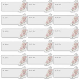 Sticker Transparent Guest Adresse H2 Dusty Roses