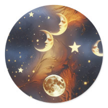Sticker - Träumerischer feuriger orangefarbener Hi