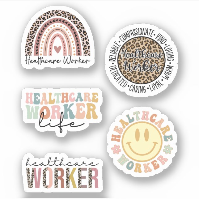 Sticker Travailleur de santé, infirmière, médecin, soins d (Devant)
