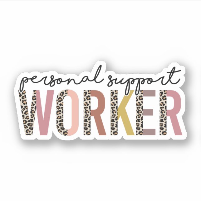 Sticker Travailleur de support personnel, PSW, travailleur (Devant)