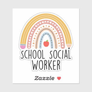 Sticker Travailleur social scolaire   Travailleur social M