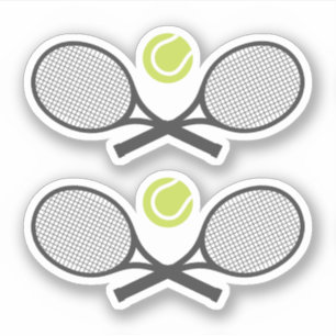 Sticker Traversée de raquettes et de balles de tennis