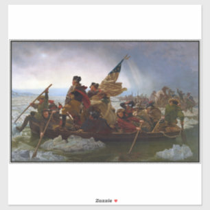 Sticker Traverser le Delaware 1776 : Général George Washin