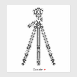 Sticker Trépied de photographie minimal photographe 