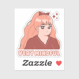 Sticker Très Mince Mignonne Anime Girl