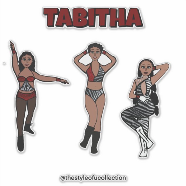 Sticker Tri Styled Red Zebra Dancer #1 (Devant)