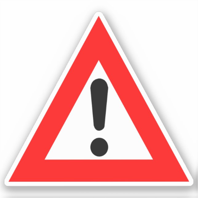 Sticker Triangle d'alerte (Recto)