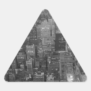 Sticker Triangle New York en noir et blanc