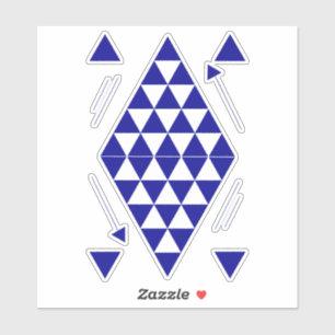 Sticker Triangles géométriques bleus