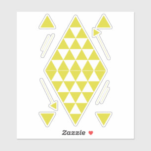 Sticker Triangles géométriques jaunes