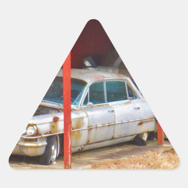 Sticker Triangulaire 1963 Silver Sadan deville (Devant)