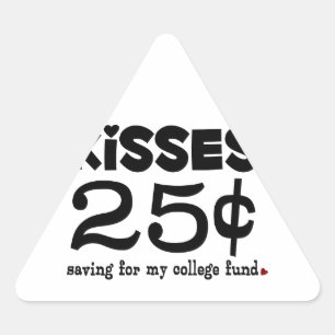Sticker Triangulaire 25 Cents Baisers