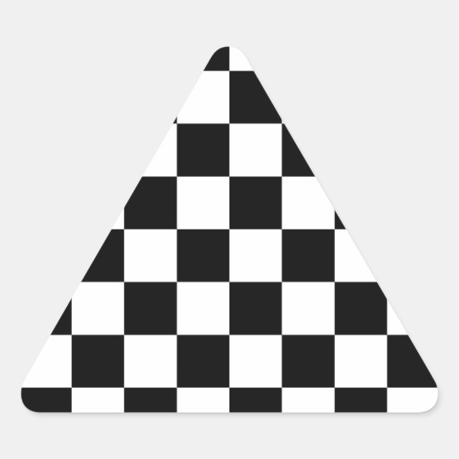 Sticker Triangulaire à damiers Drapeau Conception Conception Chess Chec (Devant)