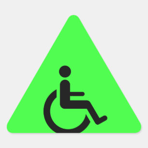 Sticker Triangulaire Accès de fauteuil roulant - symbole de chaise