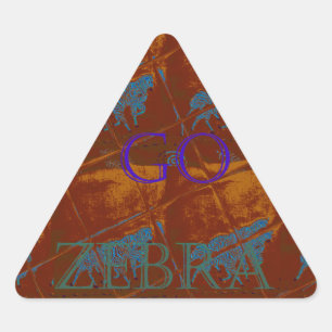 Sticker Triangulaire Allez Zebra Safari Art Imprimer/Graphique