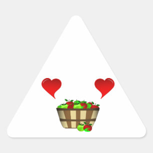 Sticker Triangulaire Amour du panier de pomme