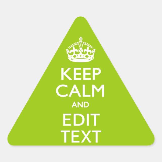Sticker Triangulaire Android Green Keep Calm Have Your (Devant)