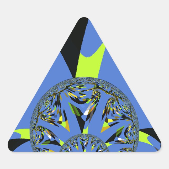Sticker Triangulaire Arches cool avec sphères fractales Art Design (Devant)