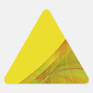 Sticker Triangulaire Arrière-plan fractal jauneAutocollant triangle