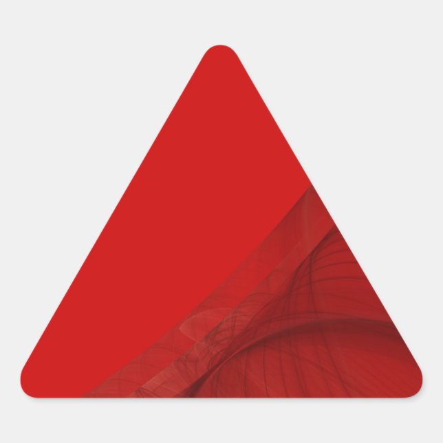 Sticker Triangulaire Arrière-plan fractal rougeSticker triangle (Devant)
