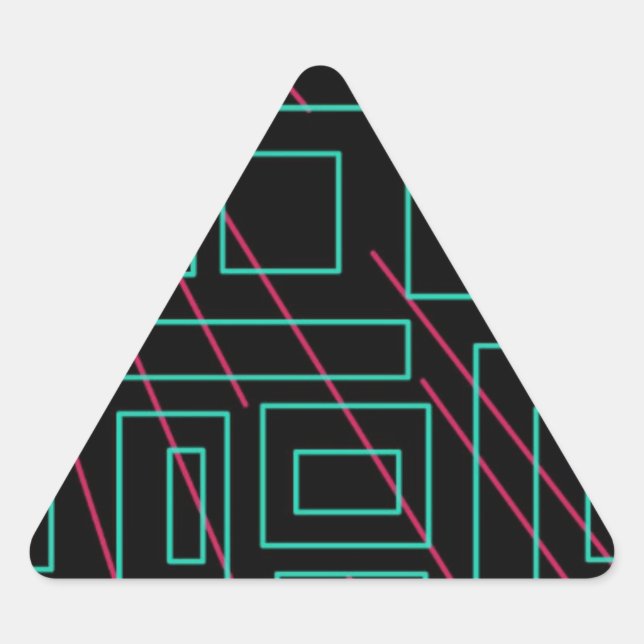 Sticker Triangulaire arrière - plan noir (Devant)