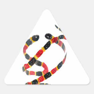 Sticker Triangulaire Art animal Coral serpents Moderne