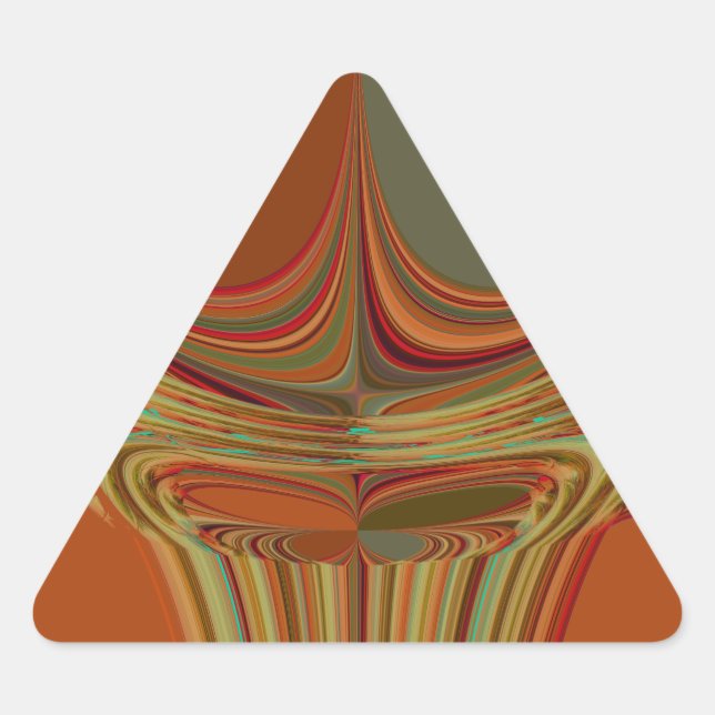 Sticker Triangulaire Art contemporain africain Terre (Devant)
