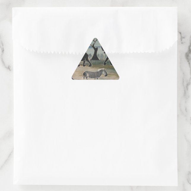 Sticker Triangulaire Art Eléphant Africain (Sac)