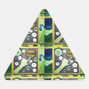 Sticker Triangulaire Art Mosaïque Contemporain - Un Joueur