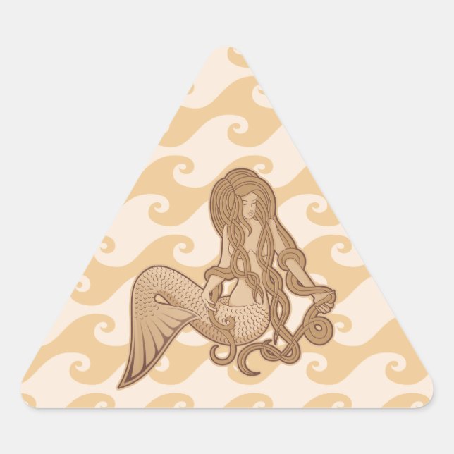 Sticker Triangulaire Assis Sirène (Devant)