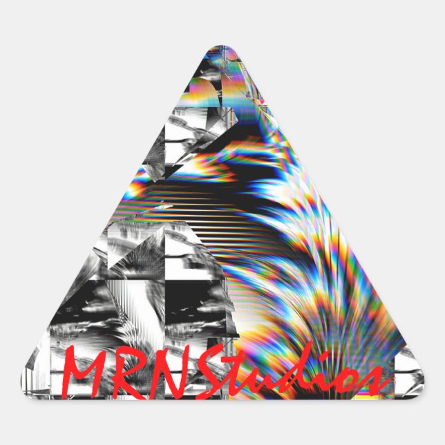 Sticker Triangulaire Attaque arc-en-ciel (Devant)