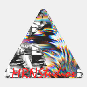 Sticker Triangulaire Attaque arc-en-ciel