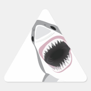 Sticker Triangulaire Attaque de requins
