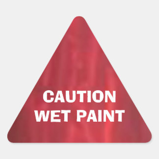 Sticker Triangulaire ATTENTION Peinture humide