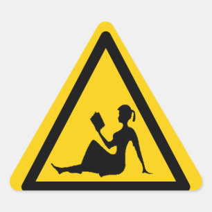 Sticker Triangulaire Avertissement : Signe Femmes Sage