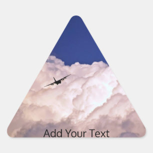 Sticker Triangulaire Avion de transport militaire par Shirley Taylor