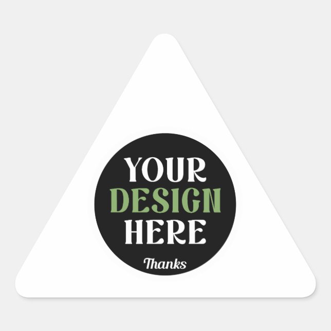 Sticker Triangulaire baiser personnalisé, unique, élégant et minimalist (Devant)