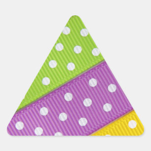 Sticker Triangulaire Bande multichromée ponctuée