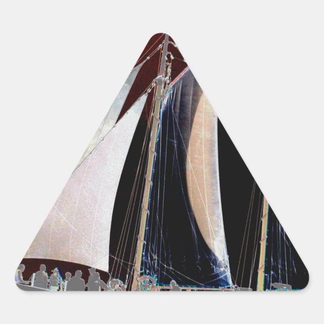Sticker Triangulaire Bateaux sous voile (Devant)