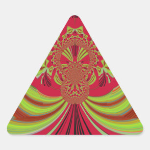 Sticker Triangulaire Beau design jaune rouge. Code vecteur d'inspiratio