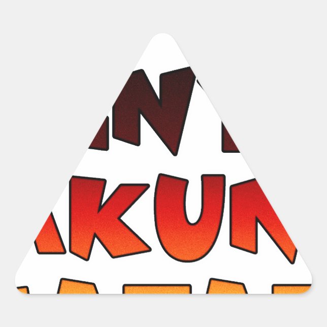 Sticker Triangulaire Beau Jambo Kenya Hakuna Matata Beau Art (Devant)