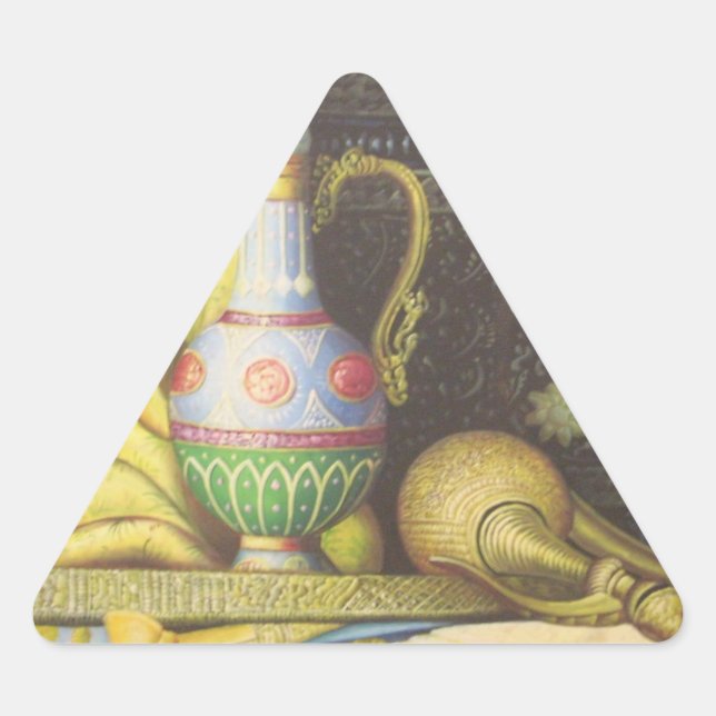 Sticker Triangulaire Beaux artefacts égyptiens : Secrets des pharaons (Devant)