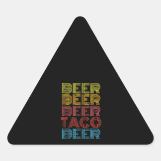 Sticker Triangulaire Beer Taco Food Saying Funny Mexican Cinco