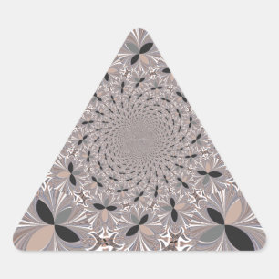 Sticker Triangulaire Belle belle cendre gris kaléidoscope sans soudure