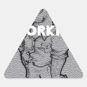 Sticker Triangulaire Belle croquis au crayon Extraordinaire : Heures su