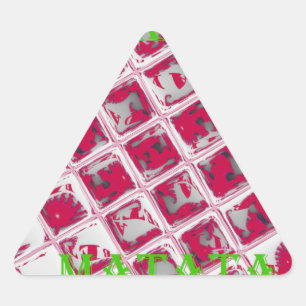 Sticker Triangulaire Belle image Extraordinaire rouge stylish miroir