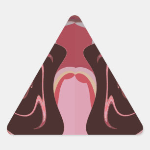 Sticker Triangulaire Belle Motif Maroon Africain Design d'impression