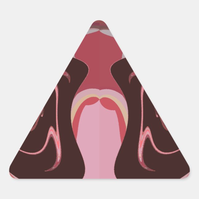 Sticker Triangulaire Belle Motif Maroon Africain Design d'impression (Devant)
